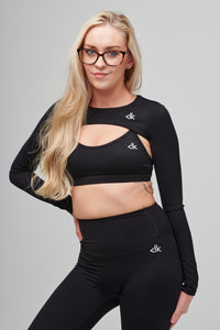 SLEEK TWO PIECE BRA SET- BLACK
