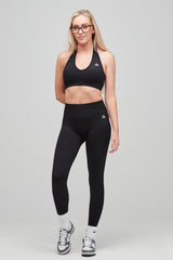 SNATCHED SEAMLESS SPORTS BRA- BLACK
