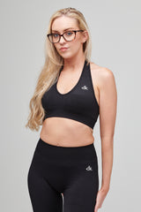 SNATCHED SEAMLESS SPORTS BRA- BLACK